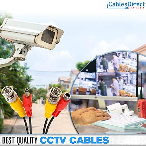 75FT White Premade BNC Video Power Cable/Wire for Security Camera CCTV DVR