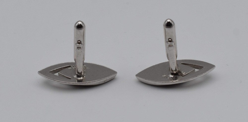 Swank Silver Tone Intricately Designed Cufflinks