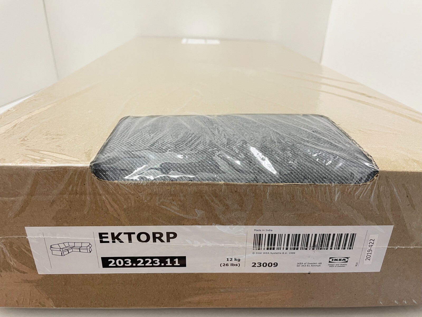 Ikea EKTORP 4 Seat sectional FULL SET COVER nordvalla dark gray 203.223.11 - NEW