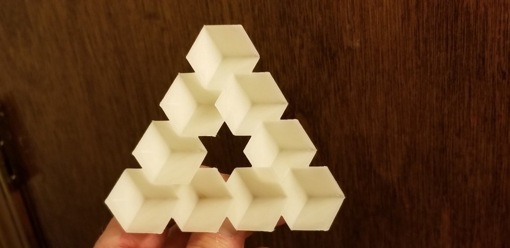 3D Printed Penrose Triangle Illusion