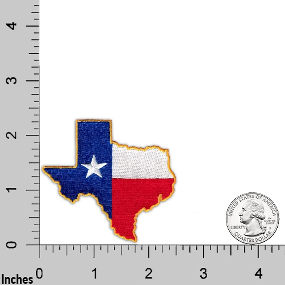 Texas State Flag Patches (2-Pack) Red, White, & Blue Shape