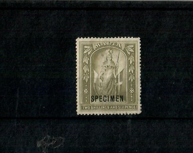MALTA  1899 2/6d SPECIMEN MH