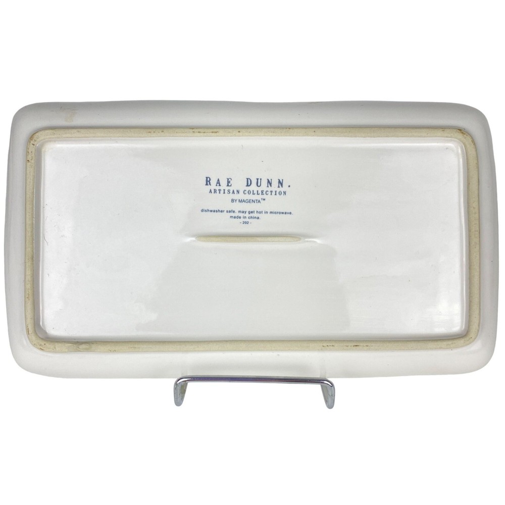 Rae Dunn Artisan Collection "Hello" Ceramic Rectangular Tray 10" X 5" White