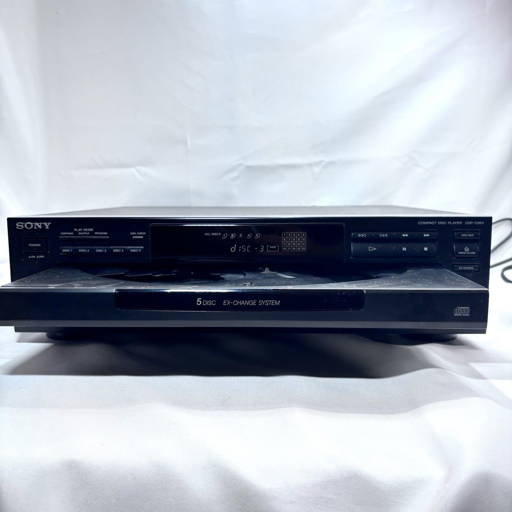 Sony CDP-C265 5 CD Compact Disc Changer Player (Tested Working No Remote)