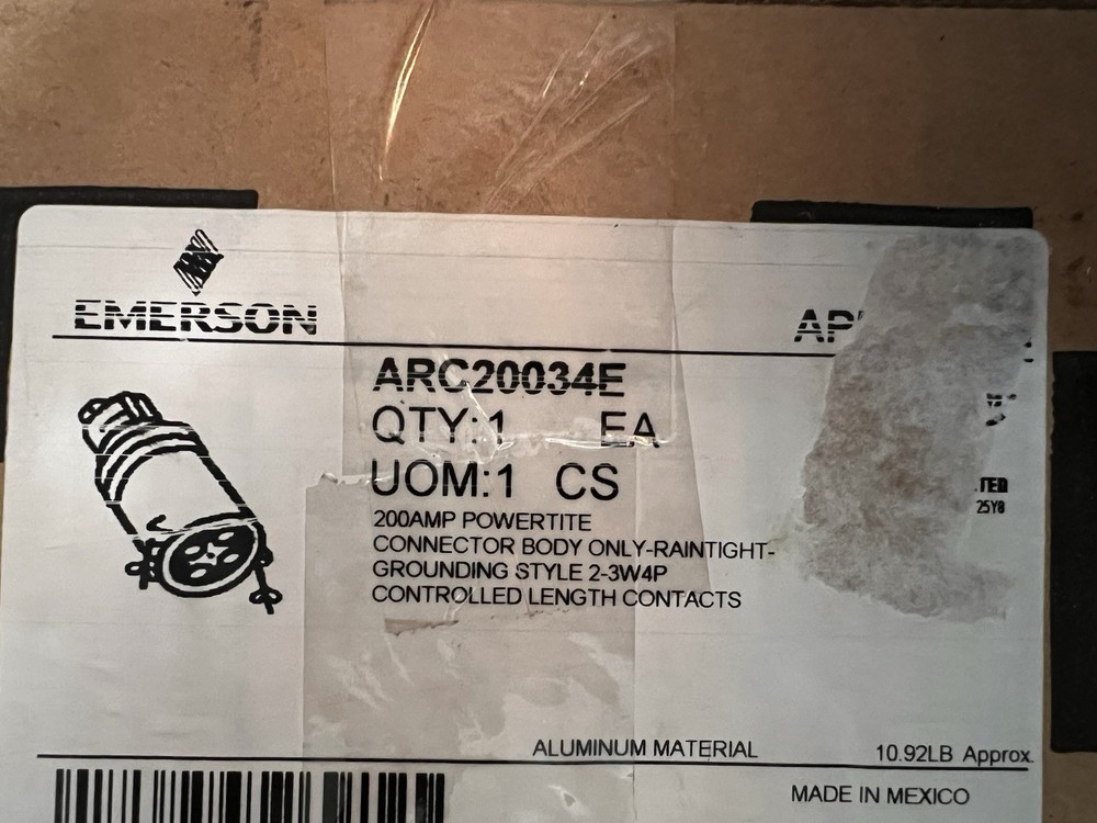 ARC20034E Emerson/appleton Plug inline Style