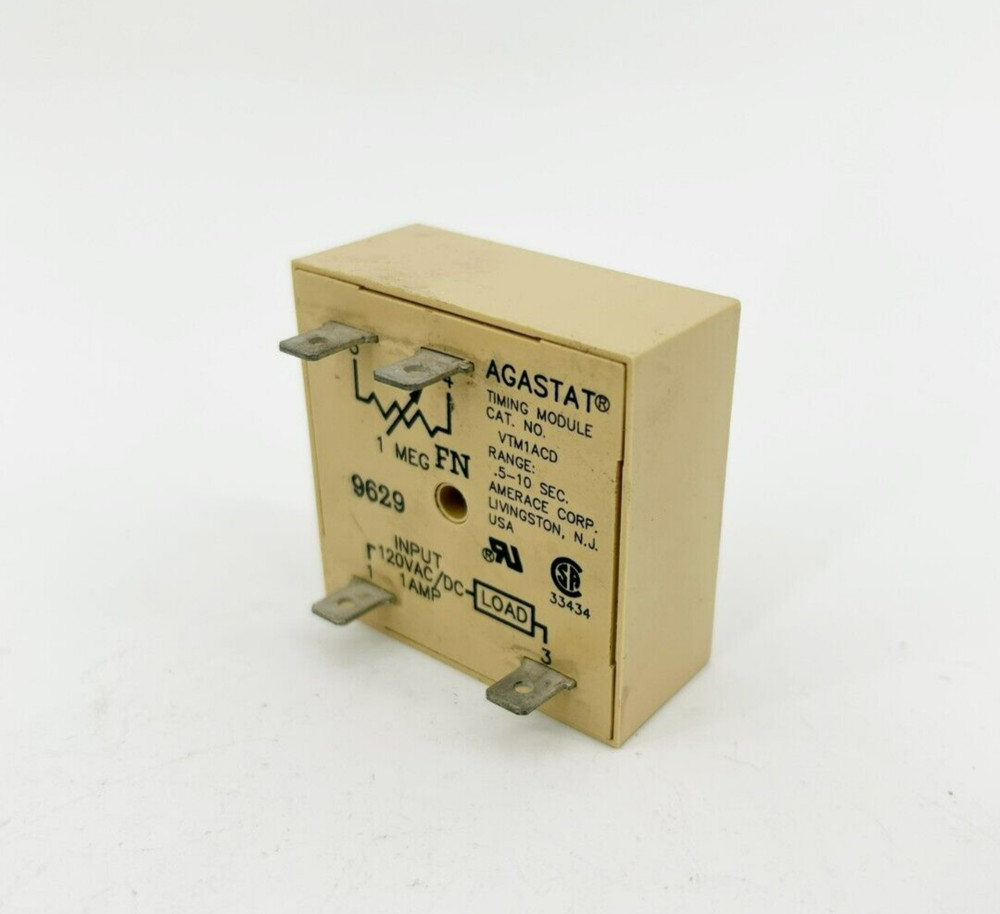 New Agastat VTM1ACD Solid State Timing Module, 1A 120V, 0.5-10s