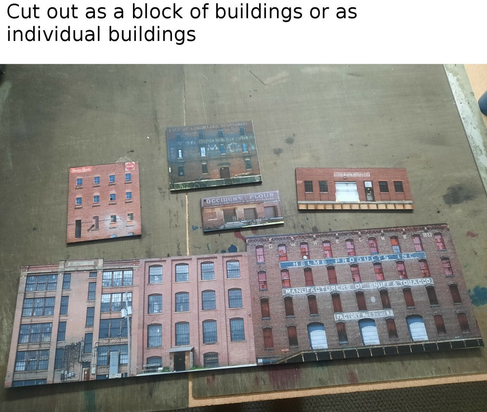 TRACKSIDE BACKDROP #605 Commercial backs O Scale