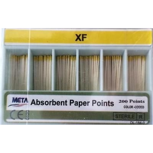 META ABSORBENT PAPER POINTS EXTRA EXTRA FINE COLOR CODED 200/PACK