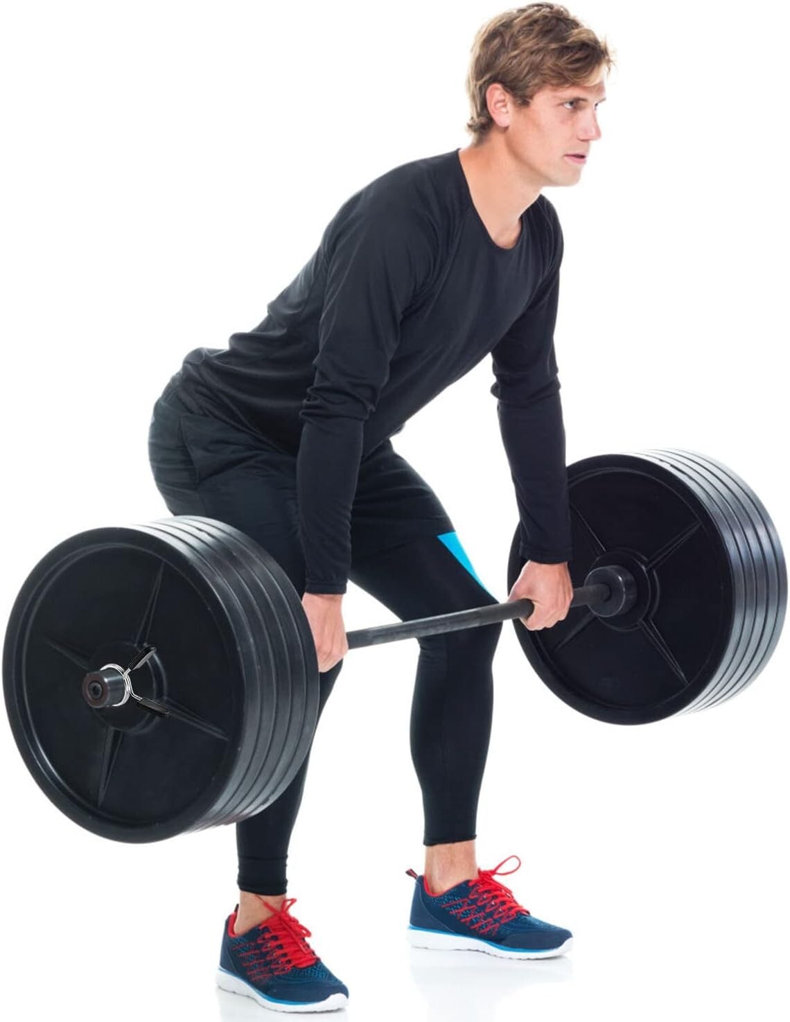 Barbell Clamps 1" Spring Clip Collars for Dumbbells & Weight Bars - 4 Pack