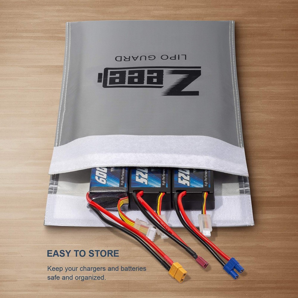 Zeee Fireproof Lipo Battery Bag Explosion-Proof Charging & Storage Organizer...