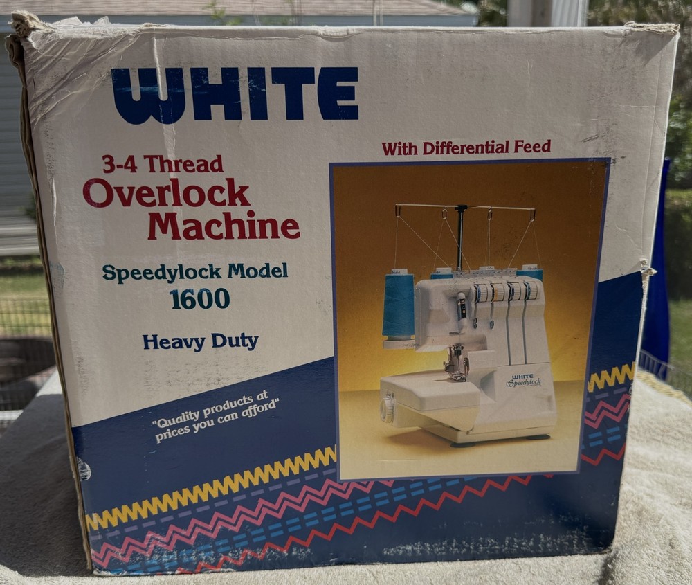 WHITE OVERLOCK SEWING MACHINE MODEL 1600