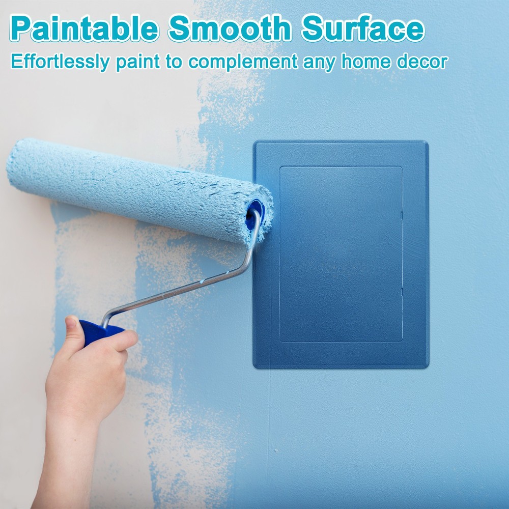 2-Pack Access Panel for Drywall, 7x5" Plastic Removable [Black, Rectangle]