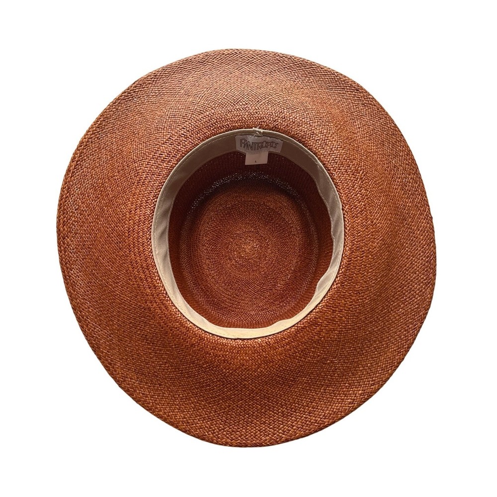 Pantropic Woven Brown Summer Hat Size Large