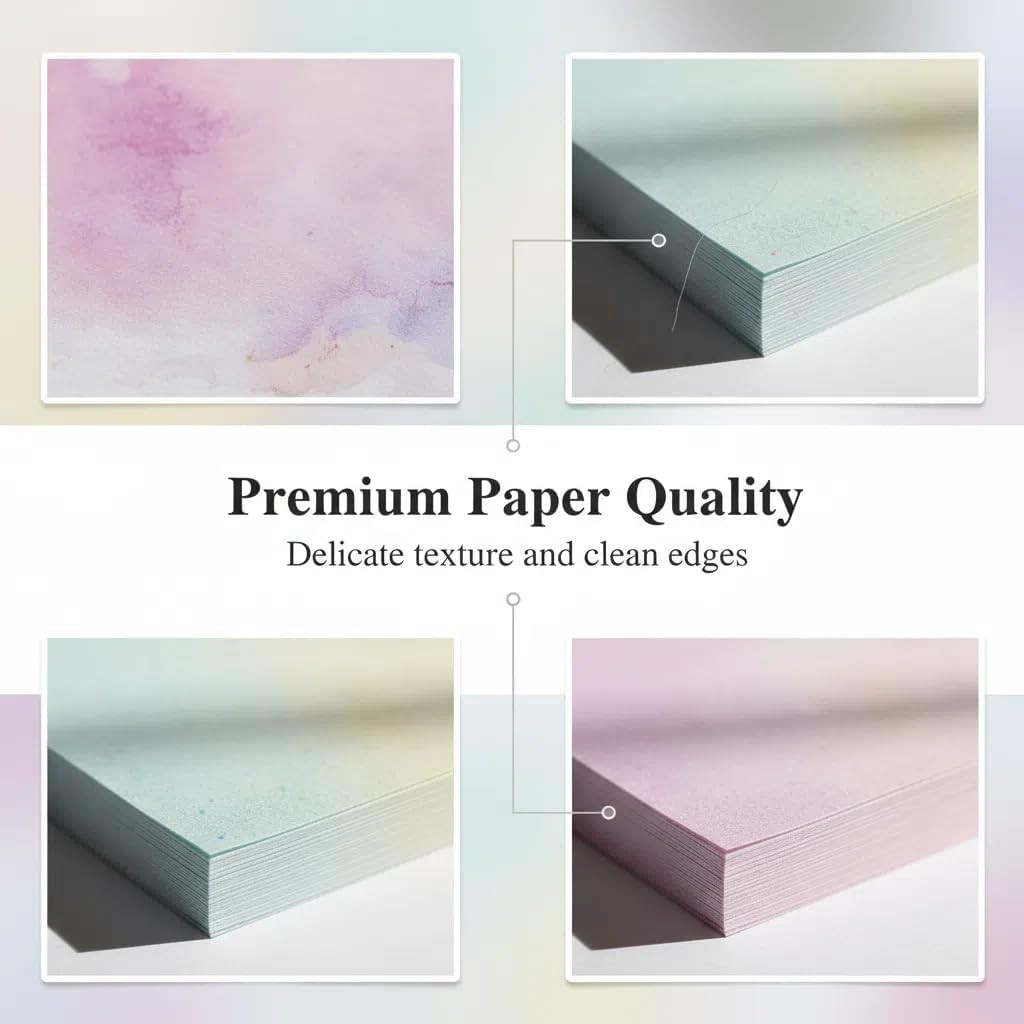 96 Sheets Double-Sided Scrapbook Paper 8.5 X 11 In, Colorful Decorative Printer