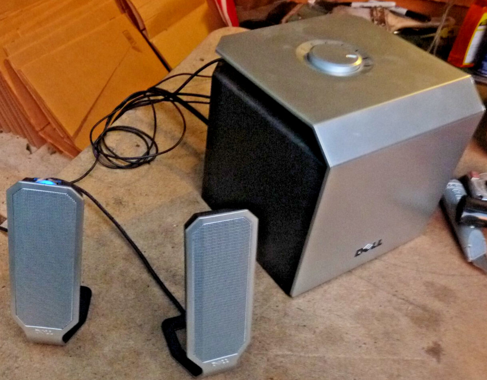 Zylux/Dell A525 2.1ch Complete Computer Speaker Subwoofer System TESTED WORKING