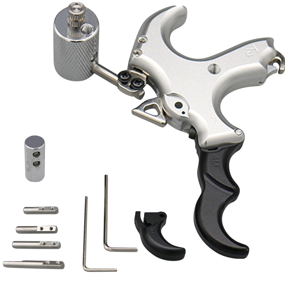 Compound Bow Archery Release Aid 3 4 Finger Grip Thumb Caliper Trigger Hunting