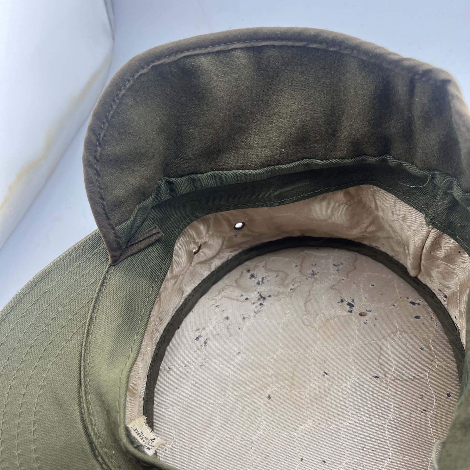 KOREAN WAR ERA 1950s US ARMY RIDGEWAY CAP - Rare Variant - Winter Version USAF