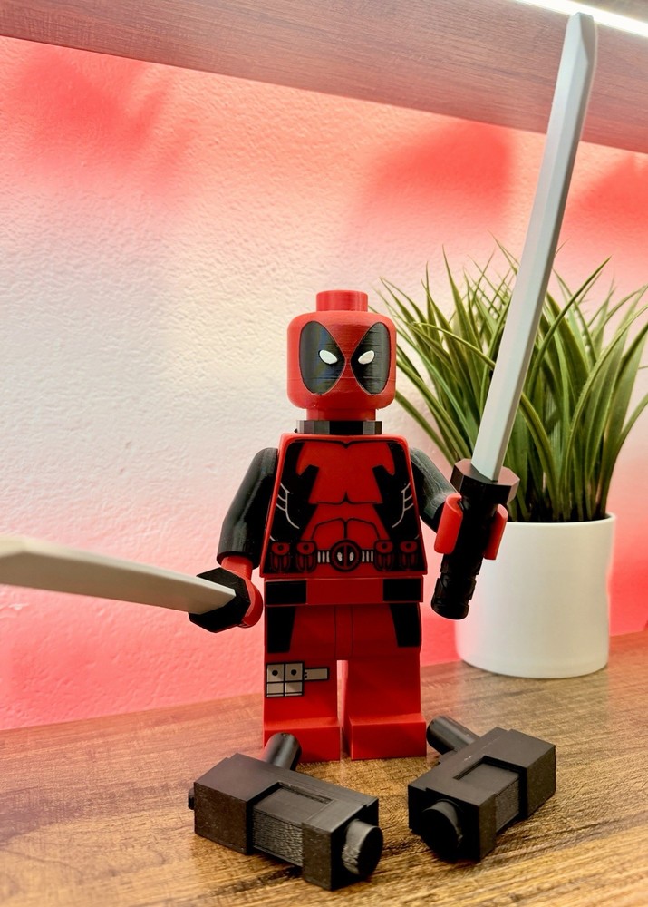 Deadpool Big Brick 8 In Figure (3D Printed)