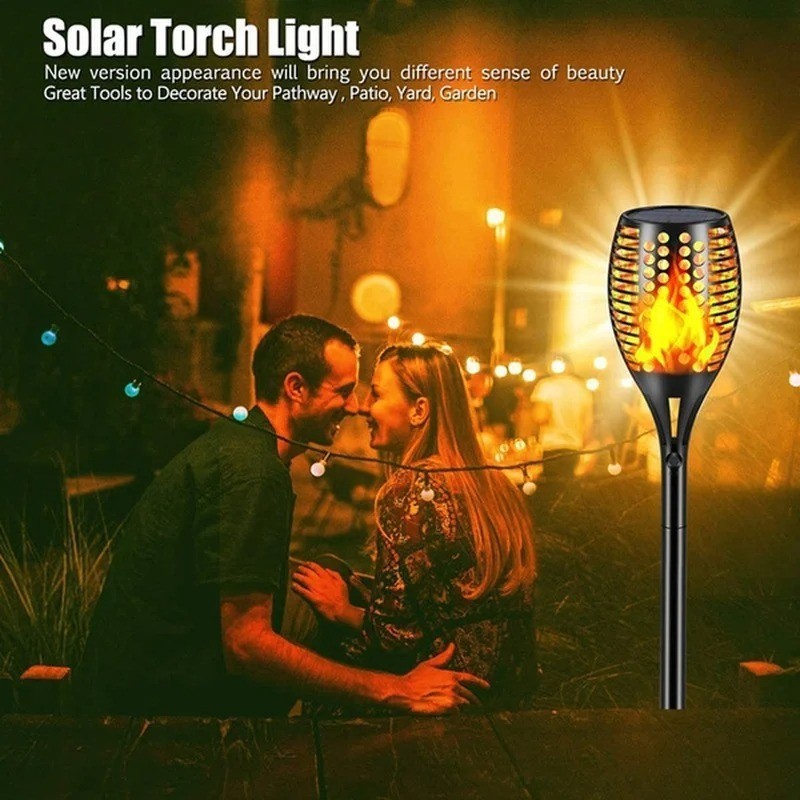 4Pack 96LED Solar Flame Light