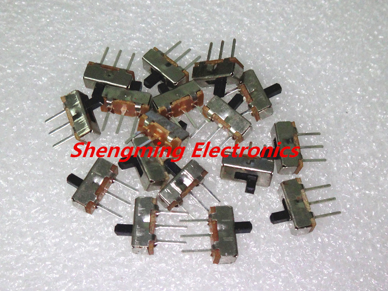 1000Pcs SS12D00G3 2 Position SPDT 1P2T 3Pin PCB Panel Mini Vertical Slide Switch