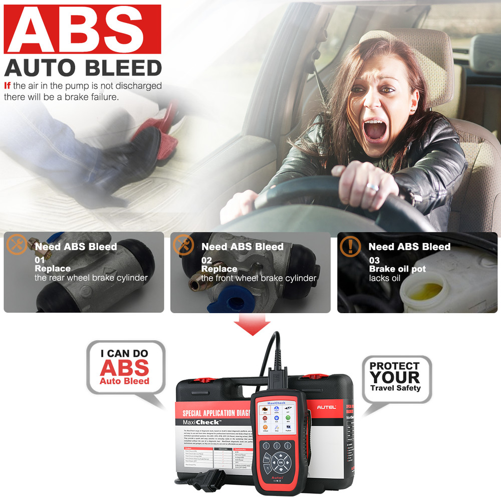 Autel MaxiCheck Pro OBD2 Diagnostic Tool Code Reader Scanner ABS Bleeding DPF
