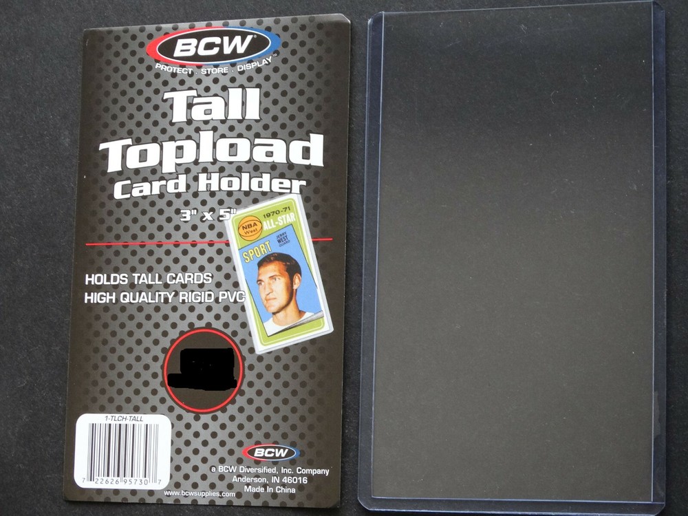 (1 Loose Holder) BCW Tall Card Top Loader Card Holder