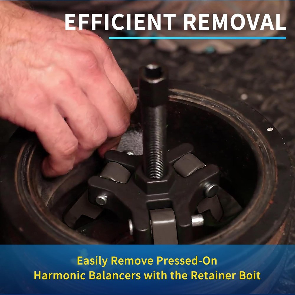 Harmonic Balancer Puller Remove Extractor Kit Set, Adjustable 3-Jaw Puller...