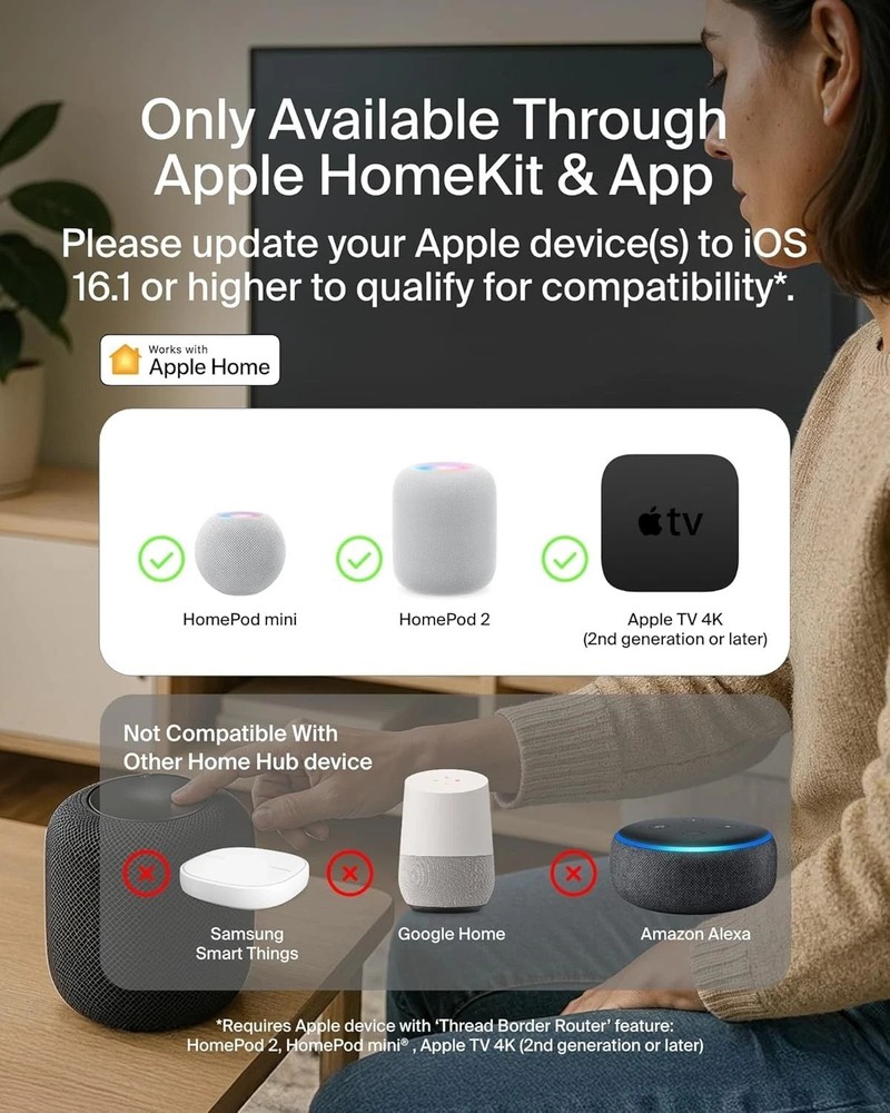 WeMo - Smart Plug with Thread WSP100, HomeKit, Bluetooth, NFC, Apple Siri