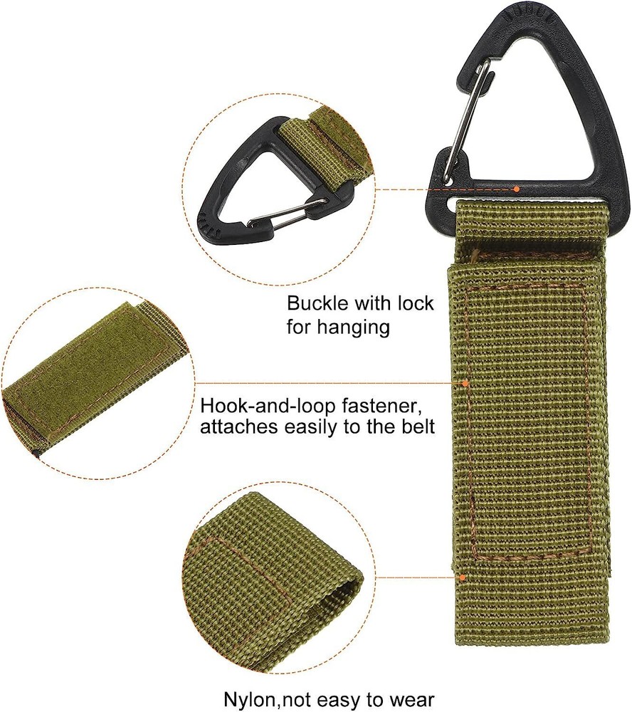 Outdoor Tactical Nylon Keychain Hook Camping Equipment Backpack Buckle Accessory