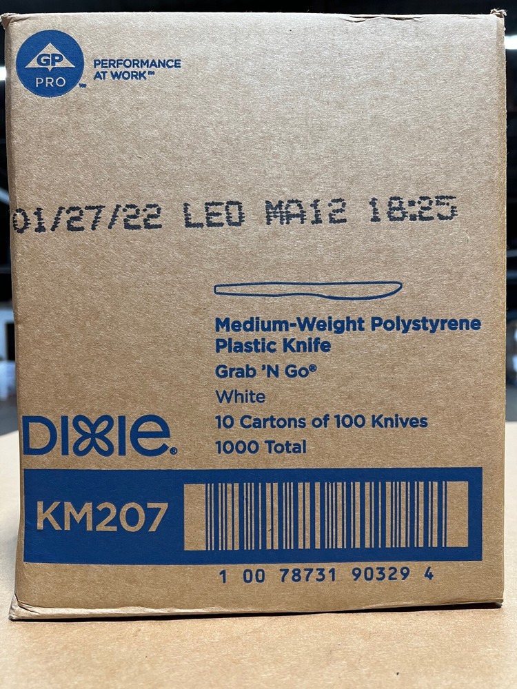 DIXIE Medium Duty Knife, White, 1000 PK