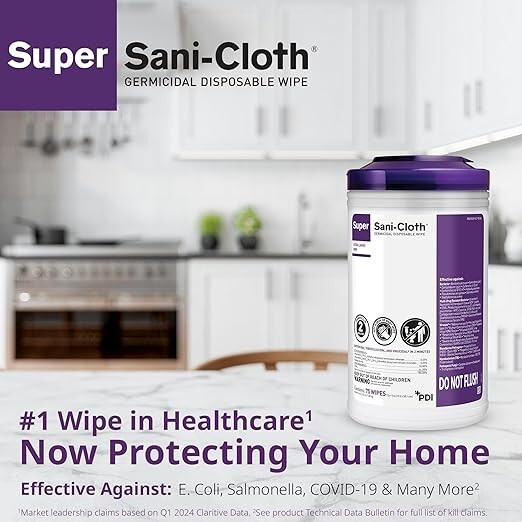 Sani-Cloth Wipe, 160 Count Canister, Disposable