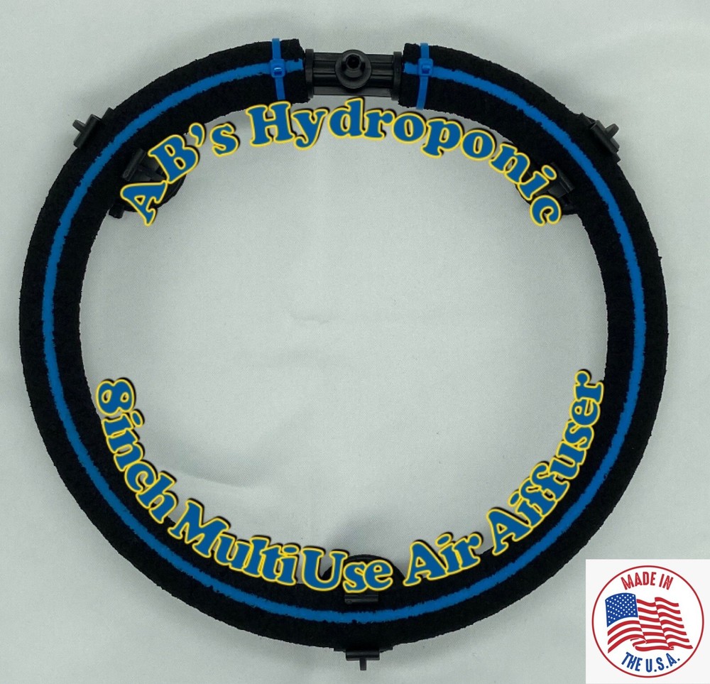 Hydroponics, Ponds, Fishtanks 8” Air Diffuser BubbleHydro Bio-Wave Air Diffuser