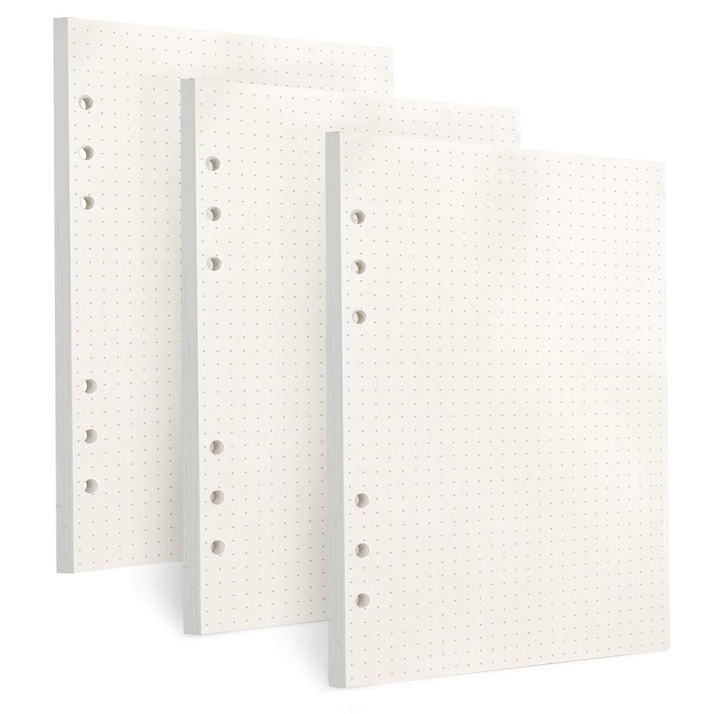 Toplive [3 Pack] A5 Refill Paper - 100GSM Thick 6 Hole 3 Pack, Dot