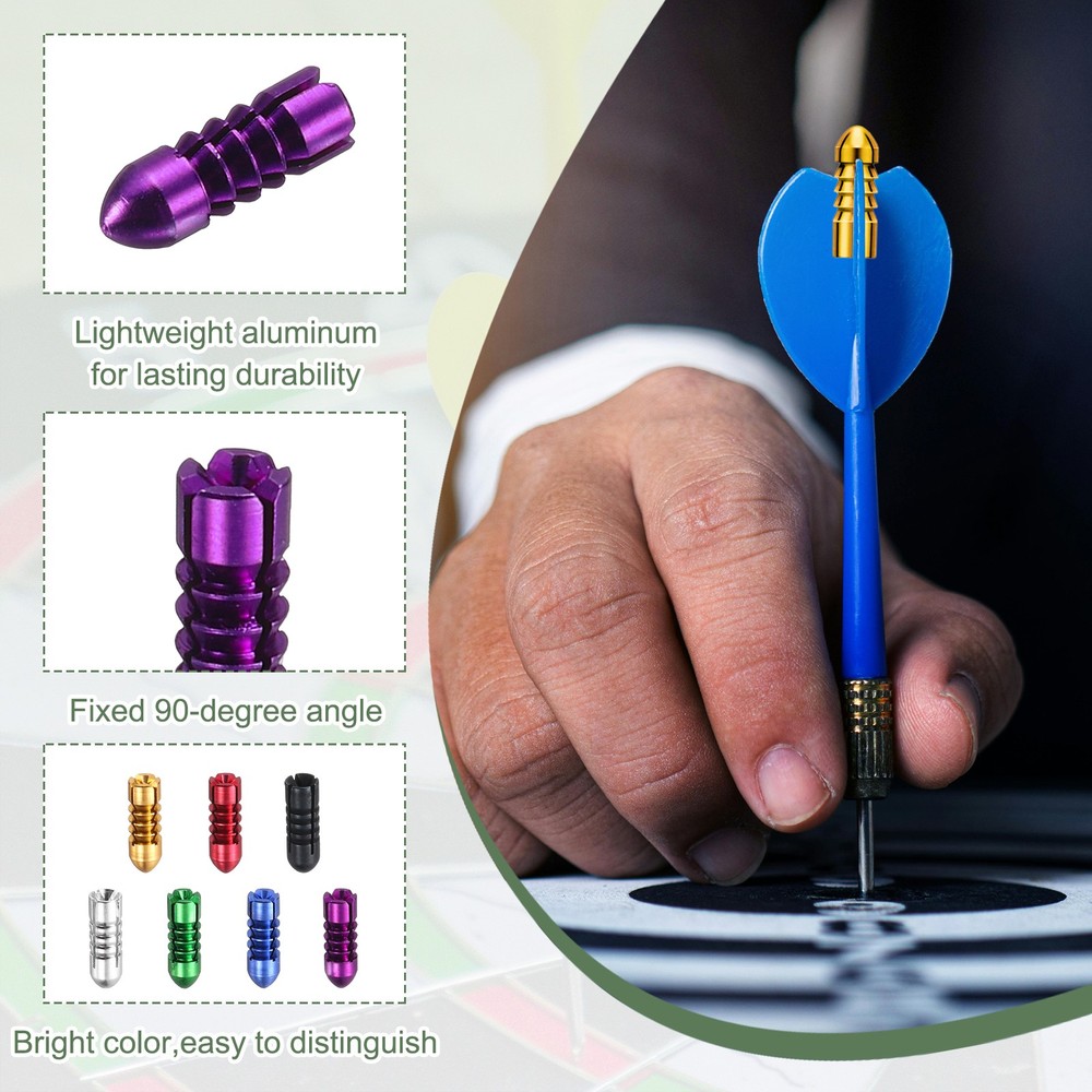 9 Pcs Dart Flight Protectors Fixed 90 Degrees Wing Savers Protects, Purple