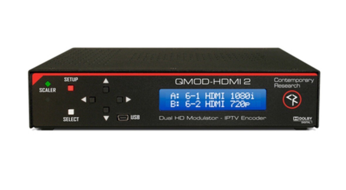 Contemporary Research QMOD-HDMI 2 Dual Chan HDTV Modulator & IPTV Encoder NEW!