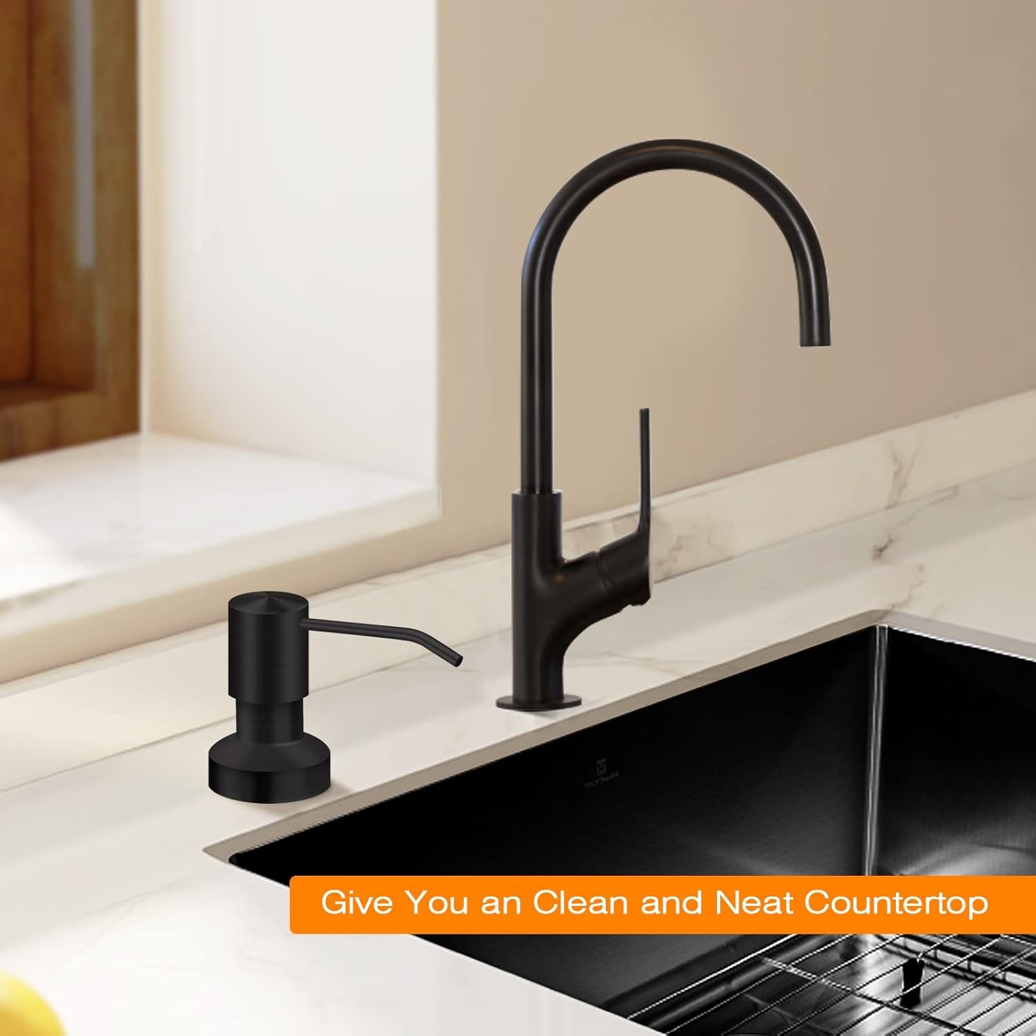 Kitchen Sink Soap Dispenser With 47" Extension Tube kit Sink Soap Dispenser Pump