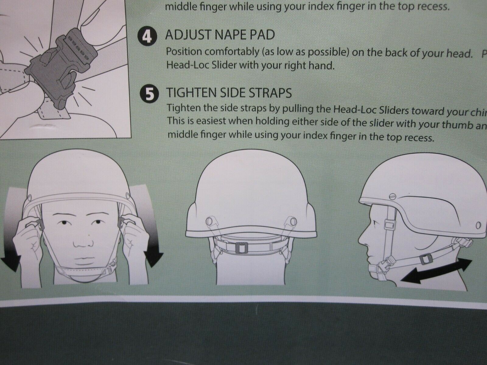 IMPROVED 4 POINT CHIN STRAP COYOTE/TAN H-NAPE ACH HELMET RETENTION SYSTEM