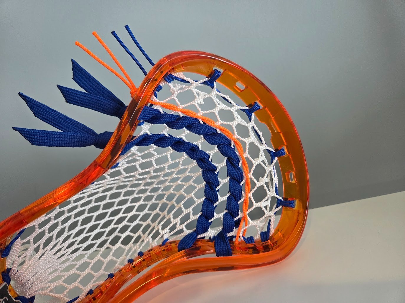 Attack Pocket New ECD ION Lava Orange Mid Low Pocket Lacrosse Head HERO 4.0