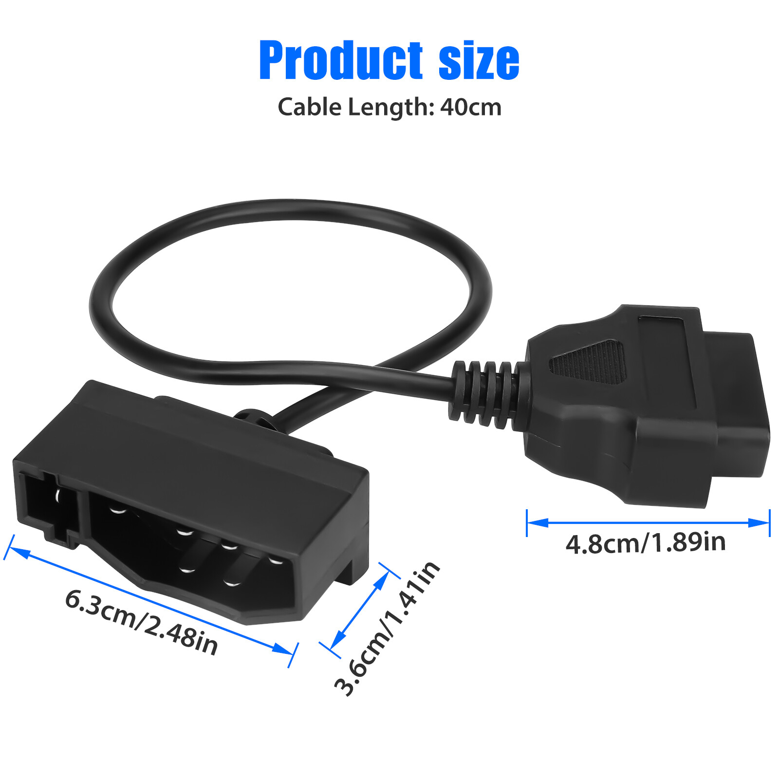 7 Pin OBD1 to 16 Pin OBD2 Convertor Adapter Cable Code Reader Scanner For Ford