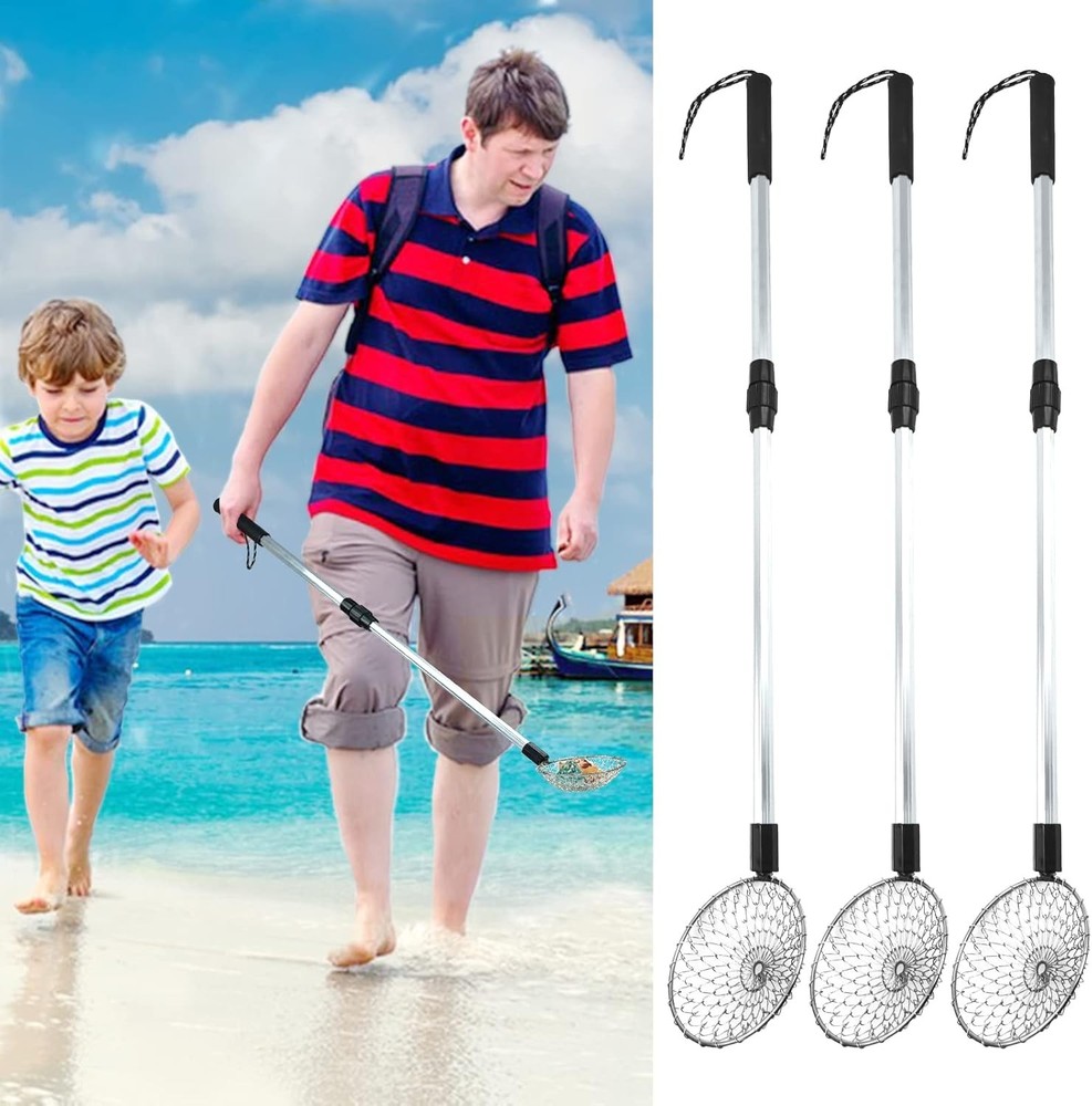 3 Pack Sand Sifter Tools - Beach Scoop for Beachcombing Shell Shark Tooth. 32.6”