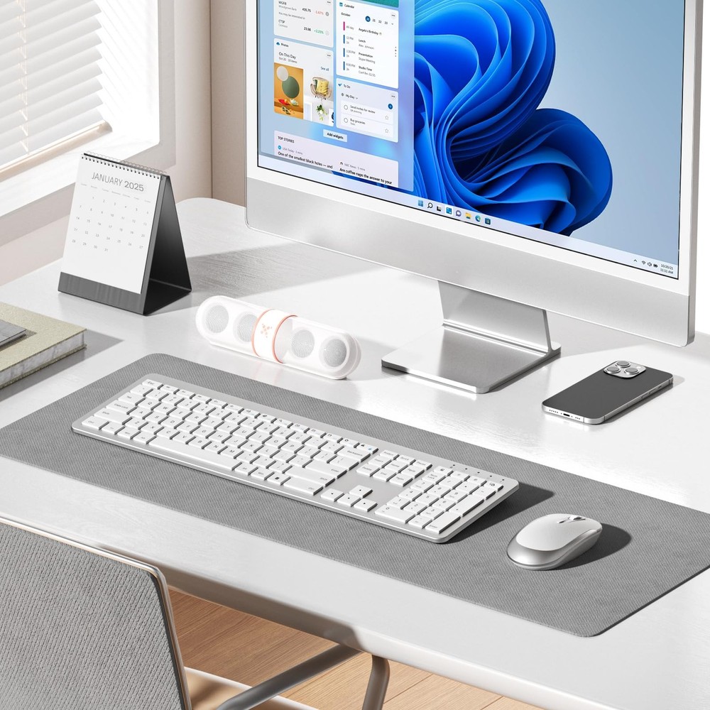 Rechargeable Wireless Keyboard and Mouse Set - Ultra Thin, Silent Design