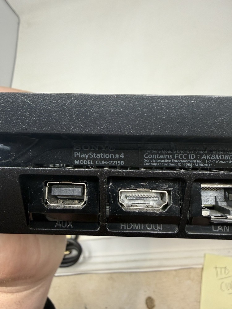 Sony PS4 Slim 1TB Console Bundle w/ Controller, HDMI, Cables + 2 Games Tested