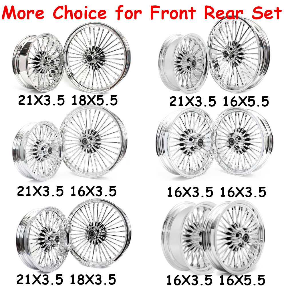 21x3.5 16x3.5 Fat Spoke Wheel for Harley Touring Road King Electra Glide Classic