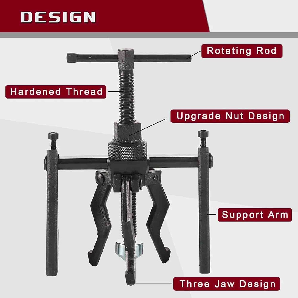 Bearing Puller 3-jaw Pilot Blind Set Bushing Gear Small Inner Internal Kit Tool