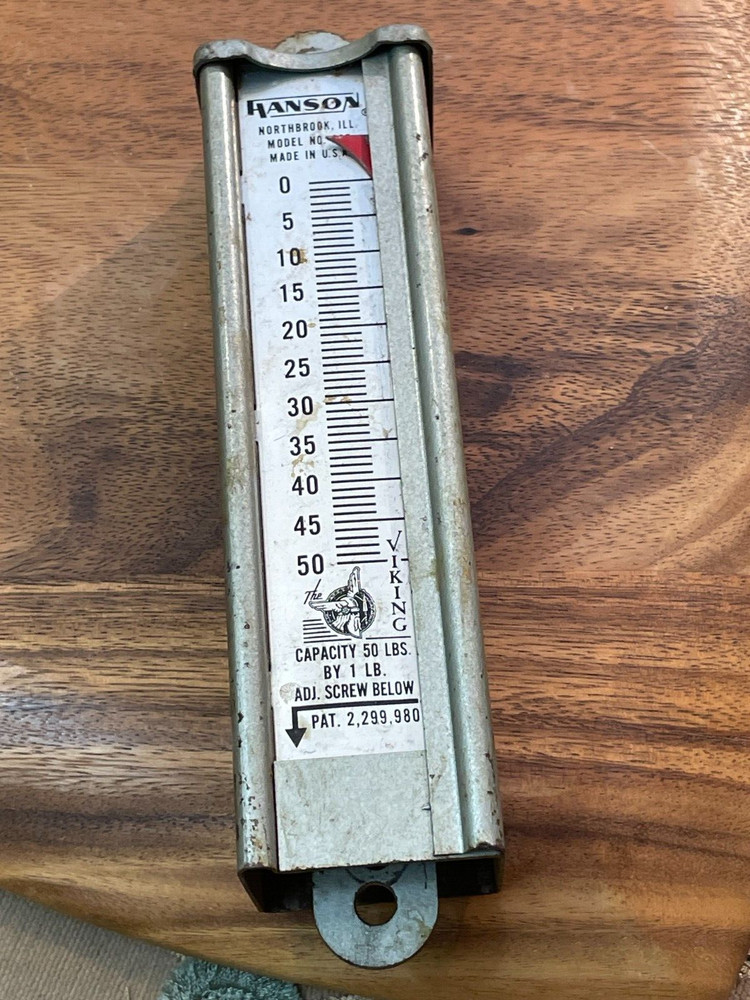Vtg HANSON 50 lb. Capacity Fish Scale
