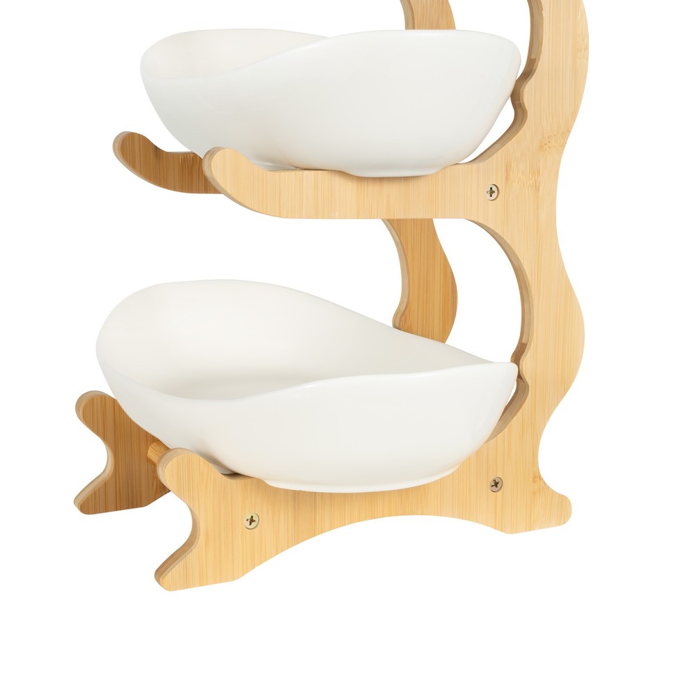 3 Layers Kitchen Fruit Tray White Storage Rack Vegetable Snack Candy Rack Holder