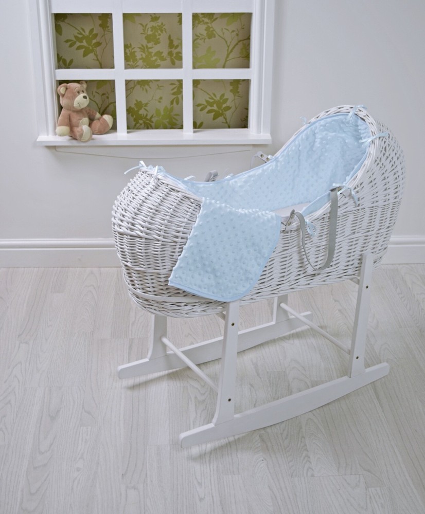 REPLACEMENT COVERS/DRESSING/BEDDING SET FOR POD MOSES BASKET PINK/BLUE/WHITE/GRE