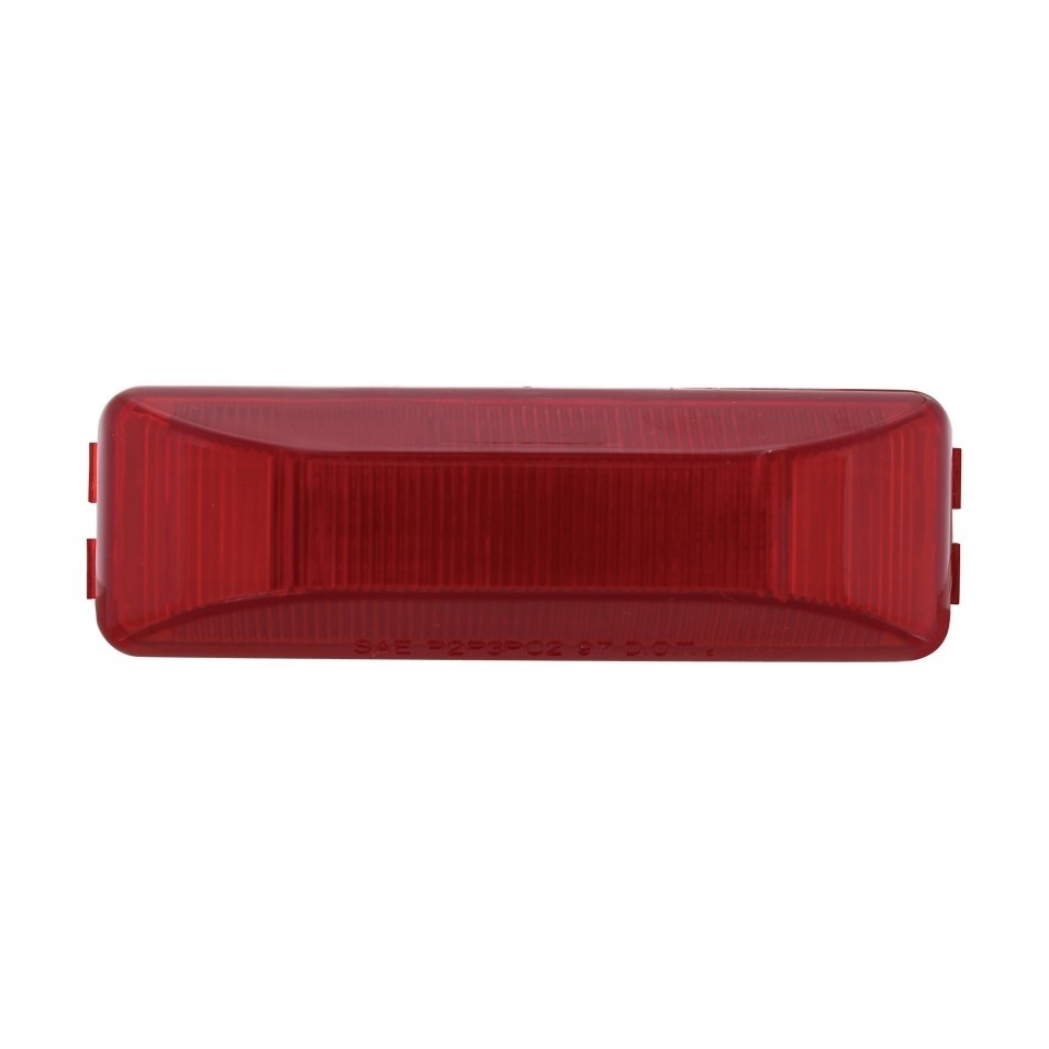 Rectangular Clearance/Marker Light Kit w/ Chrome Bracket - Red Lens