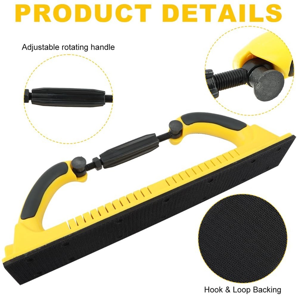 Adjustable Radius Flex Hand Sanding File Block, 2-3/4" x 15-3/4" Hook & Loop