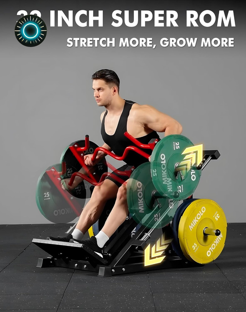 Linear Row Machine Back Workout Machine for Home Gym Plate-Loaded Back Machine